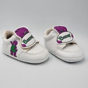 1997 The Lyons Group Barney Crib Shoes 90s Y2k Softsole Size Infant 2